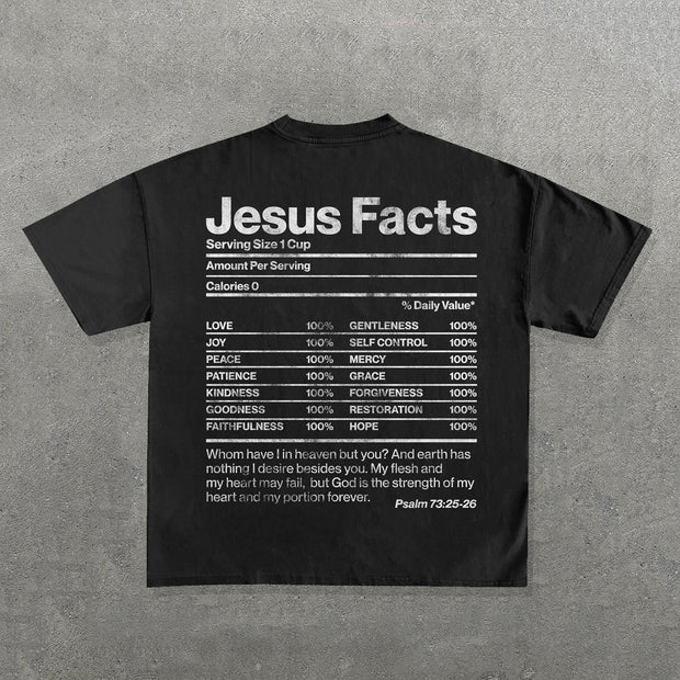 Jesus Facts Print Short Sleeve T-shirt