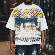 Jesus Cross Print Short Sleeve T-Shirt