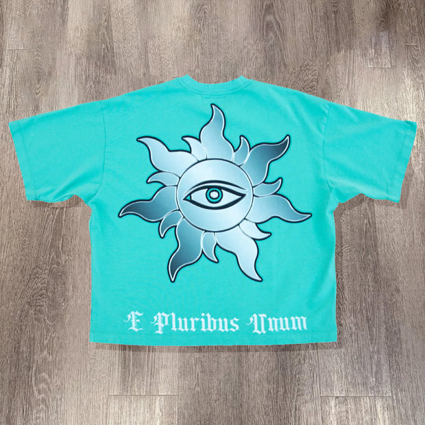 Statue Of Liberty Print Short Sleeve T-Shirt