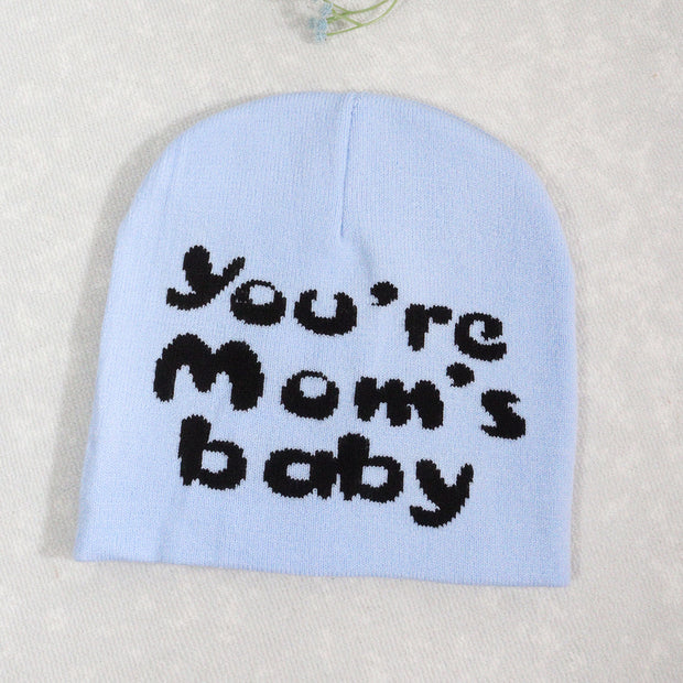 Knitted pullover English letter Y2K jacquard men's and women's hats