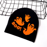 Ghost pattern knitted hat