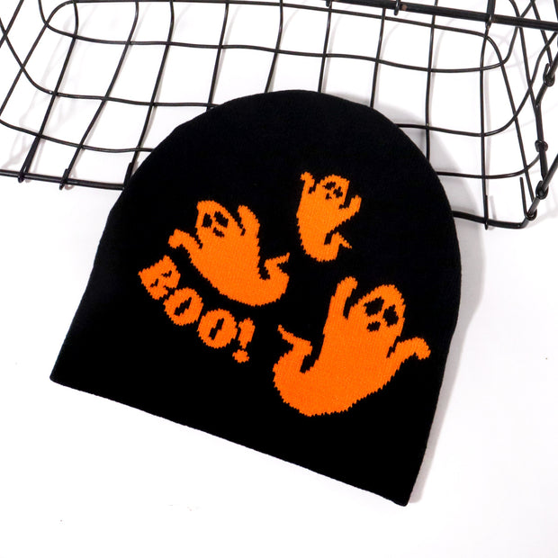 Ghost pattern knitted hat