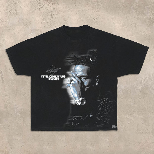 Hip-Hop Rap Music Festival Lil Baby Print T-Shirt