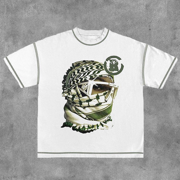 Personalized Mask Boy Print Short Sleeve T-Shirt