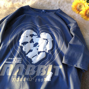 Fashion bubble love black short sleeve t-shirt