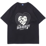 Fashion bubble love black short sleeve t-shirt