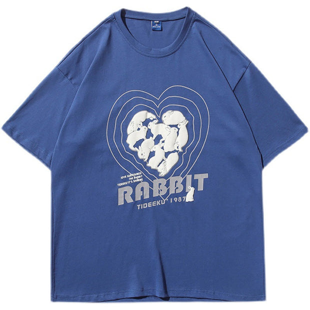 Fashion bubble love black short sleeve t-shirt