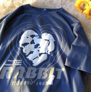 Fashion bubble love black short sleeve t-shirt