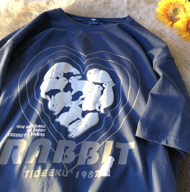 Fashion bubble love black short sleeve t-shirt