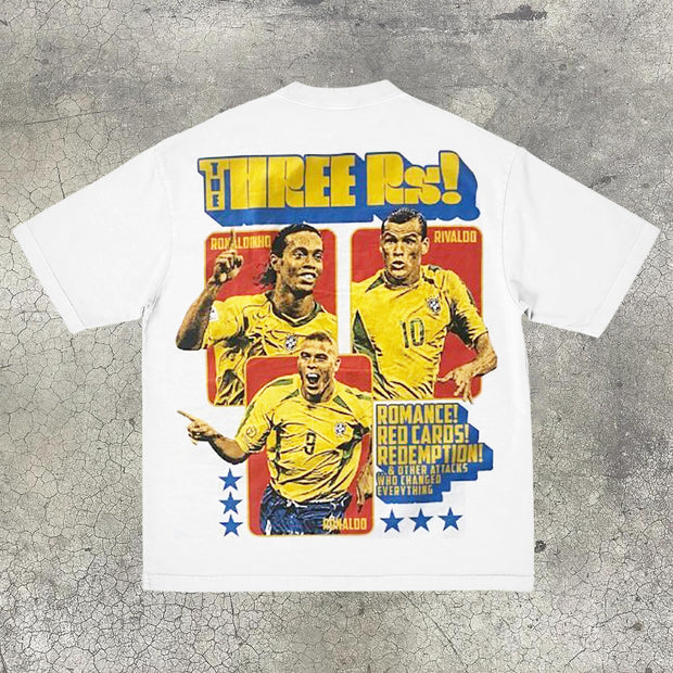 Brazilian casual street soccer elf T-shirt