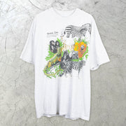 Doodle cartoon animal print short-sleeved T-shirt