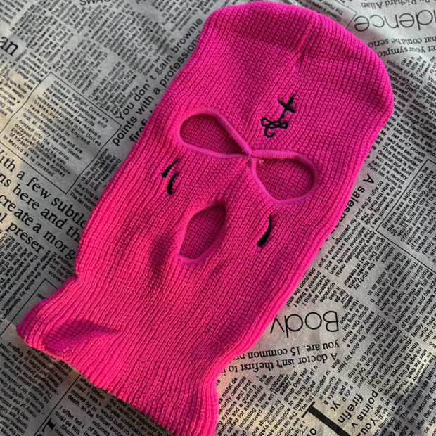 Funny CS Embroidered Knit Hat Headgear