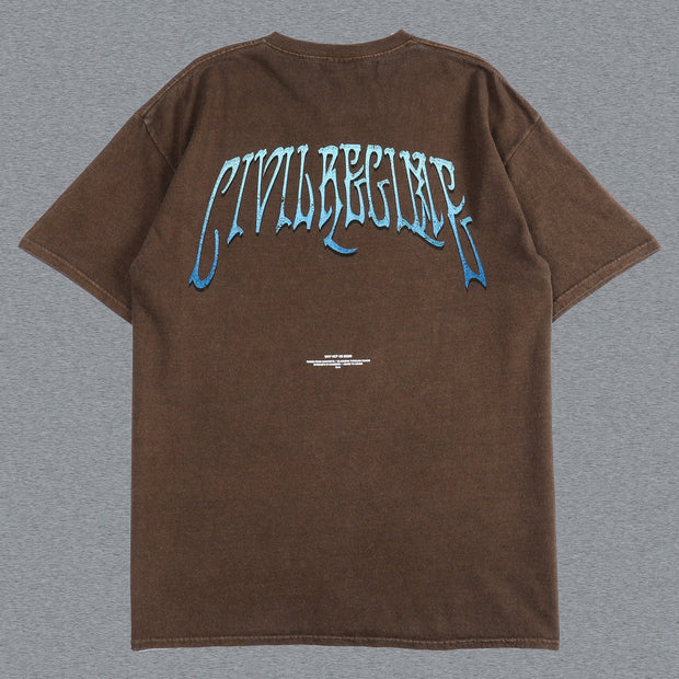 Civilregime Skull Hand Print Short Sleeve T-Shirt