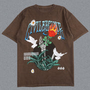 Civilregime Skull Hand Print Short Sleeve T-Shirt