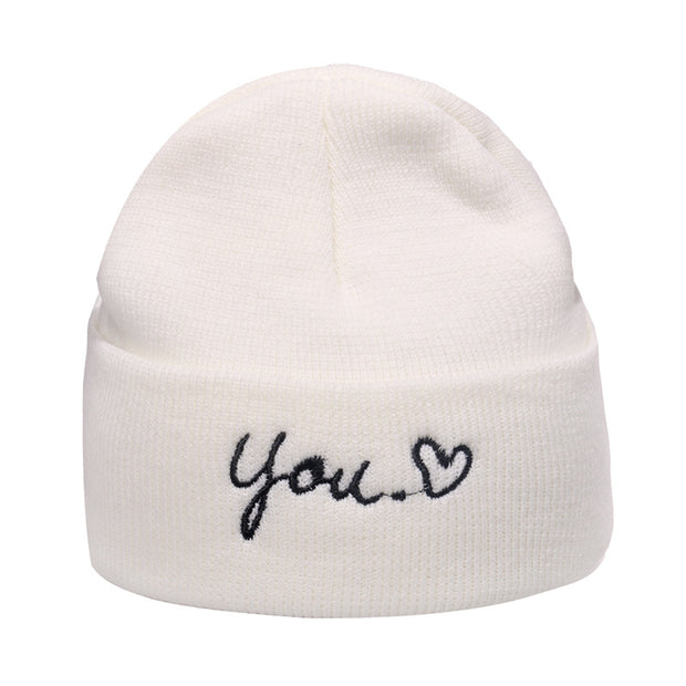 Outdoor hip-hop sun embroidered knitted wool hat