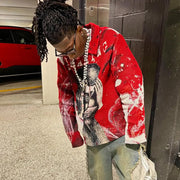 Silent World Casual Street Zip Tapestry Jacket