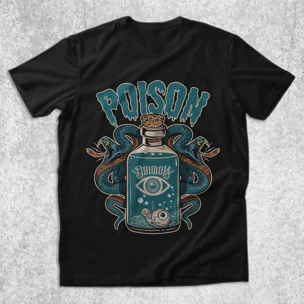 POISON Printed Short Sleeve T-Shirt