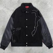 Fashion street style personality printed jacket