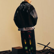 Fashion street style personality printed jacket