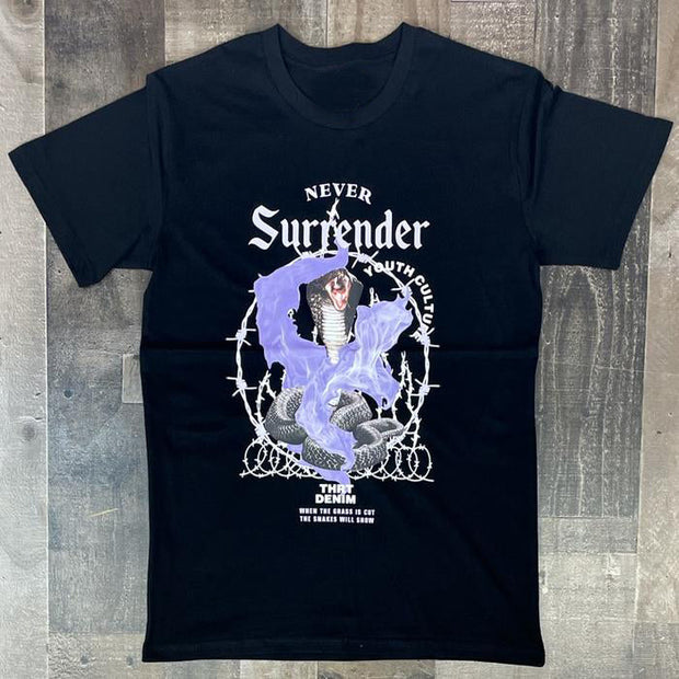 Personalized snake print short-sleeved T-shirt