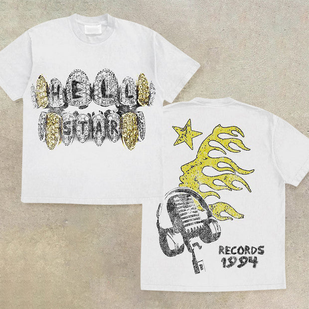 Vintage Hip Hop Print Street T-Shirt