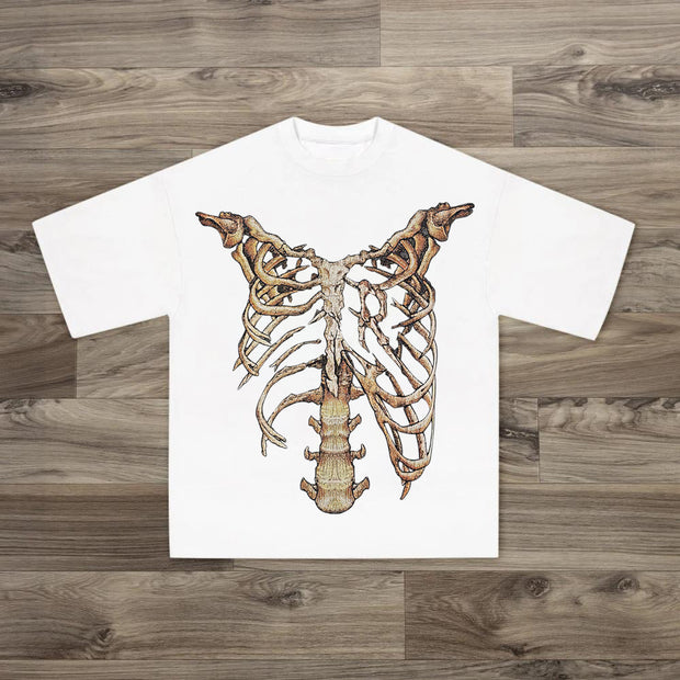 Gold skull personalized print T-shirt