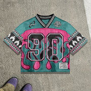 90 Flame Casual Street Mesh Jersey