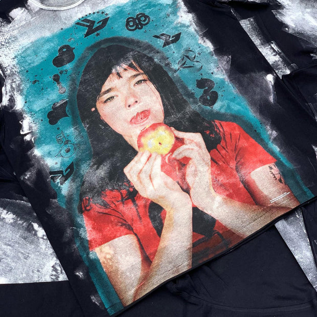 Casual street retro printed T-shirt
