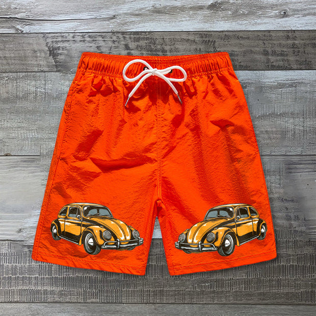 Car print swimming shorts