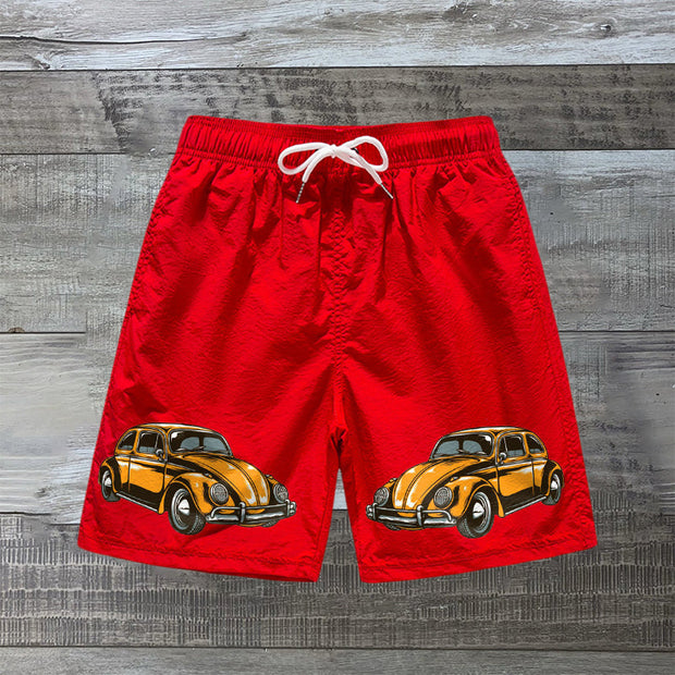 Car print swimming shorts