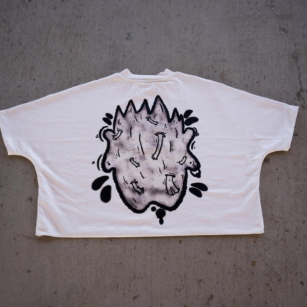 Funny Cartoon Print Short Sleeve T-Shirt