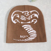 Knitted Pullover Cobra Y2K Jacquard Hat for Men and Women