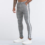 Men's fashion plaid casual trousers