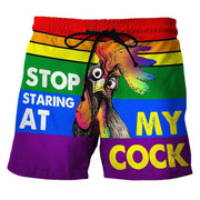 Turkey 3D printed shorts casual drawstring beach pants men