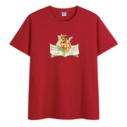 Retro printed cotton round neck print trendy short-sleeved T-shirt