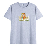 Retro printed cotton round neck print trendy short-sleeved T-shirt