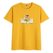 Retro printed cotton round neck print trendy short-sleeved T-shirt