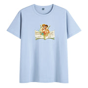 Retro printed cotton round neck print trendy short-sleeved T-shirt