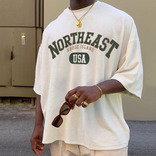 Vintage Graphic Print Short Sleeve T-Shirt