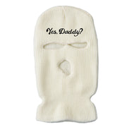 Ski mask knitted warm three-hole hat
