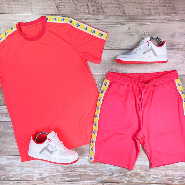 Fashion Casual Round Neck T-Shirt Loose Shorts Set