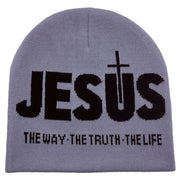 JESUS jacquard knitted hat