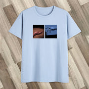 Vintage printed cotton round neck short-sleeved T-shirt