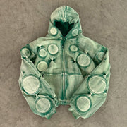 Faded Cobalt Oxygen Padded ZIP-UP Hoodie Jacket