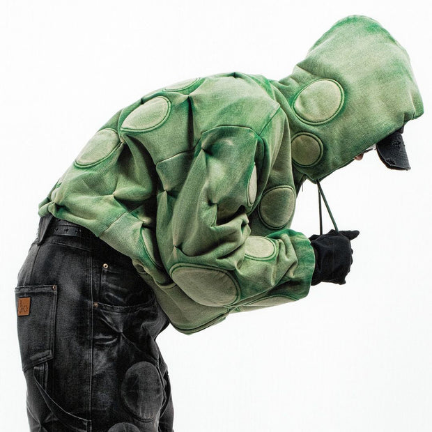 Faded Cobalt Oxygen Padded ZIP-UP Hoodie Jacket