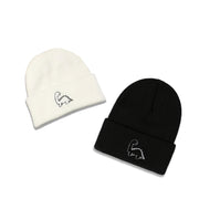 Cute embroidery dinosaur knitted hat men's Japanese warm hat
