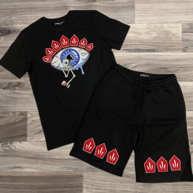 Eye Skull Short Sleeve Two Piece Set