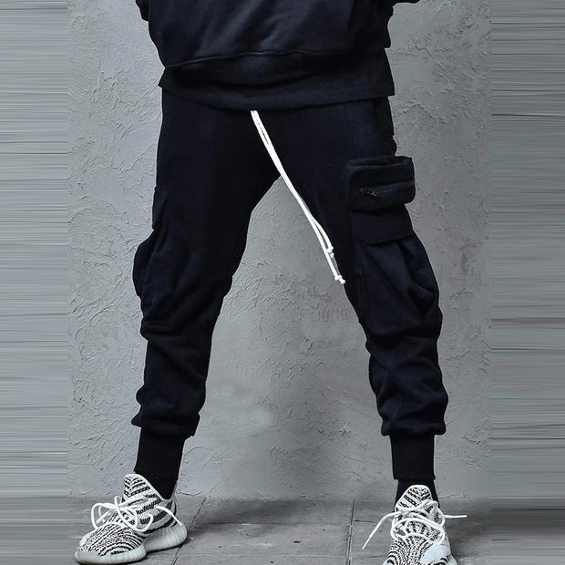 Overalls men's autumn and winter new sports and leisure multi-pocket hip-hop high street trousers men