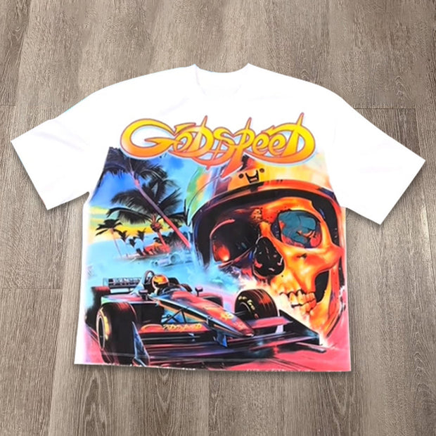 Vacation Godspeed Print Short Sleeve T-Shirt