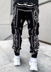 Fashion trend printing harem pants multi-pocket cargo trousers